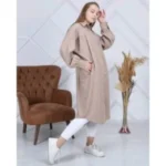 Btol - Tunique longue en flanelle beige