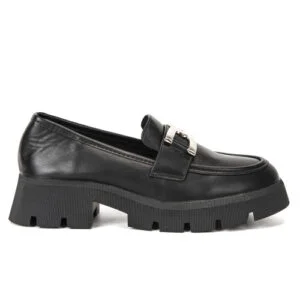 ANNALISA - Mocassins à semelles crantées avec boucle - JM976 noir